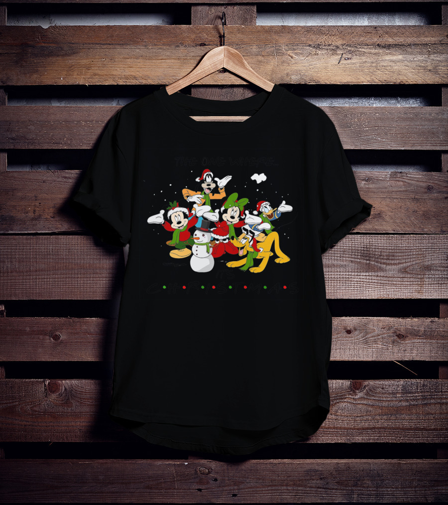 The One Where It's Christmas Disney Cartoon Characters T-Shirt