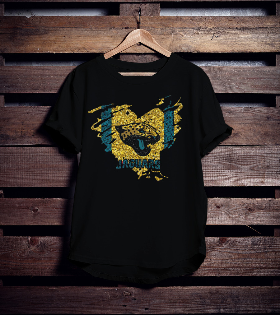 Heart Diamond Jaguars Football Team T-Shirt