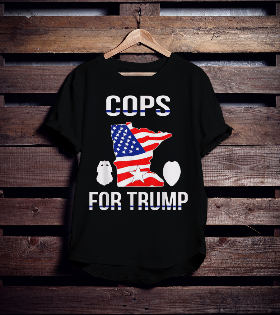 Cops For Trump Minnesota American Flag Police Support T-Shirt