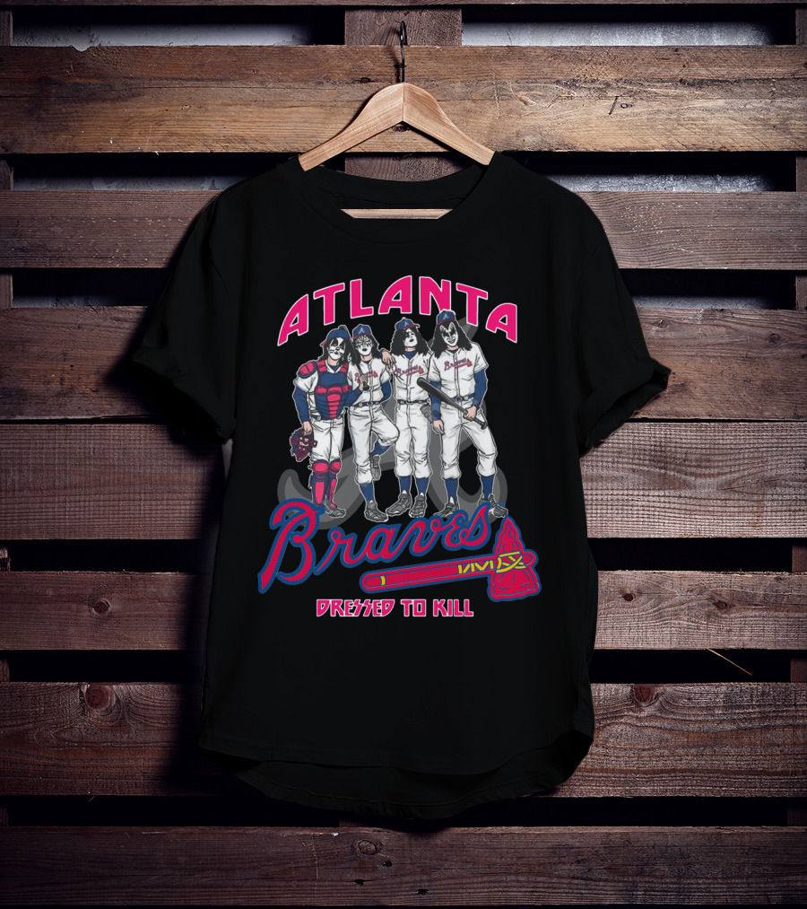 Atlanta Braves Kiss Dressed To Kill Collaboration T-Shirt