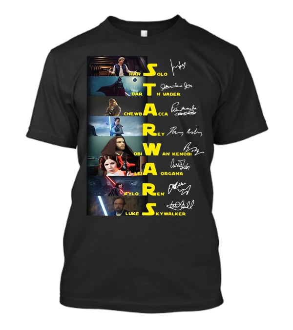 Star Wars Han Solo Darth Vader Chewbacca Obi-Wan Kenobi Leia Organa Kylo Ren Luke Skywalker T-Shirt