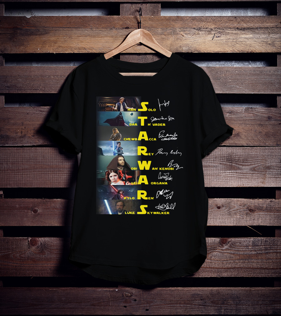 Star Wars Han Solo Darth Vader Chewbacca Obi-Wan Kenobi Leia Organa Kylo Ren Luke Skywalker T-Shirt