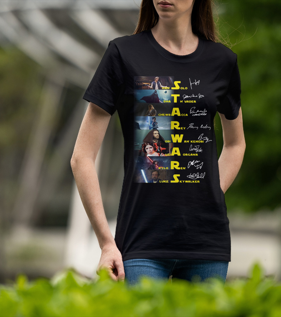 Star Wars Han Solo Darth Vader Chewbacca Obi-Wan Kenobi Leia Organa Kylo Ren Luke Skywalker T-Shirt