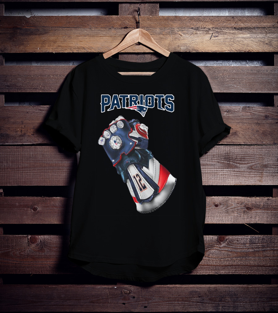 Patriots New England Infinity Gauntlet Football Tribute With Number 12 T-Shirt