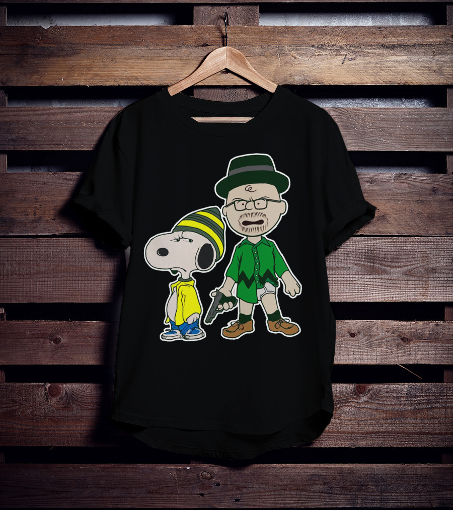 Snoopy And Charlie Brown Breaking Bad Walter And Jesse Mashup T-Shirt