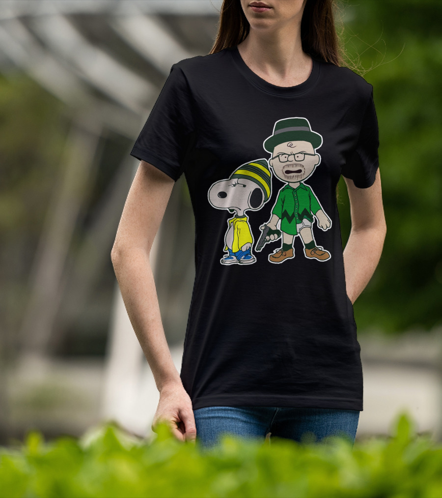 Snoopy And Charlie Brown Breaking Bad Walter And Jesse Mashup T-Shirt