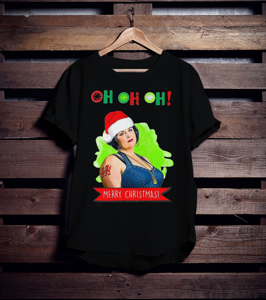 Nessa Ho Ho Ho Gavin Stacey Merry Christmas Santa Hat Tattoo T-Shirt