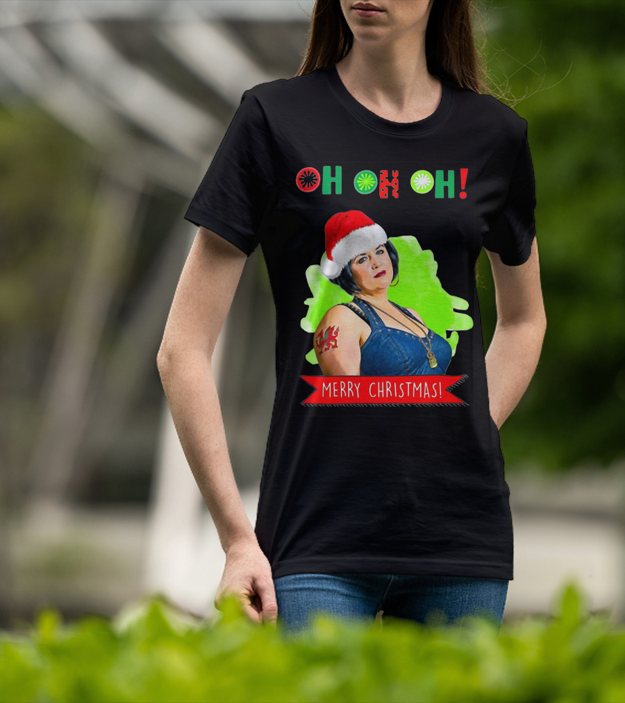 Nessa Ho Ho Ho Gavin Stacey Merry Christmas Santa Hat Tattoo T-Shirt