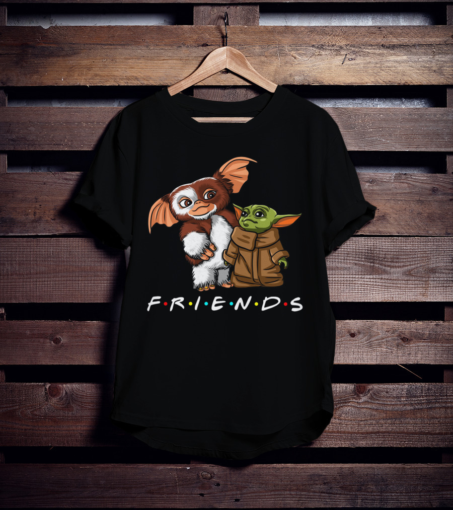 Gremlins Baby Yoda Friends Mandalorian Crossover T-Shirt