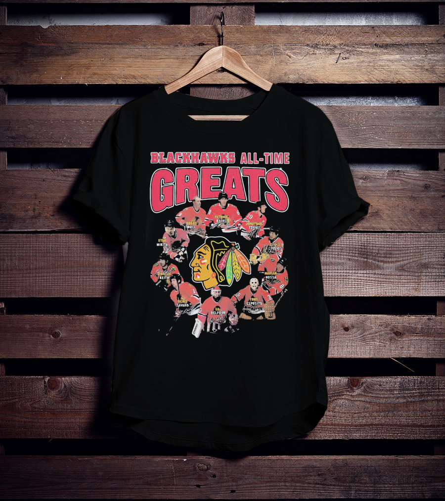 Blackhawks All-Time Greats Legends Hockey Team T-Shirt