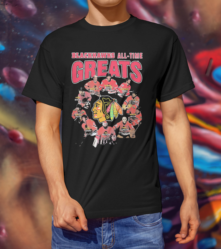 Blackhawks All-Time Greats Legends Hockey Team T-Shirt