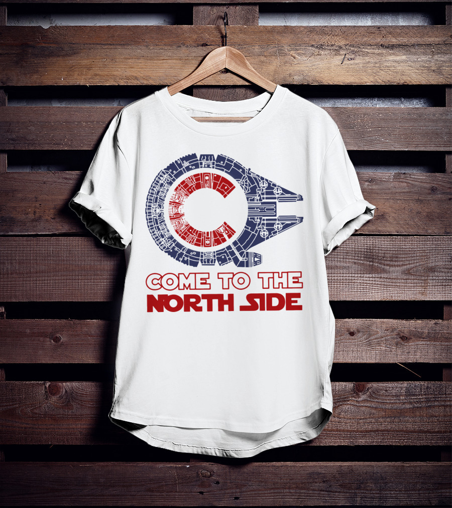 Chicago Cubs Millennium Falcon Come To The North Side T-Shirt