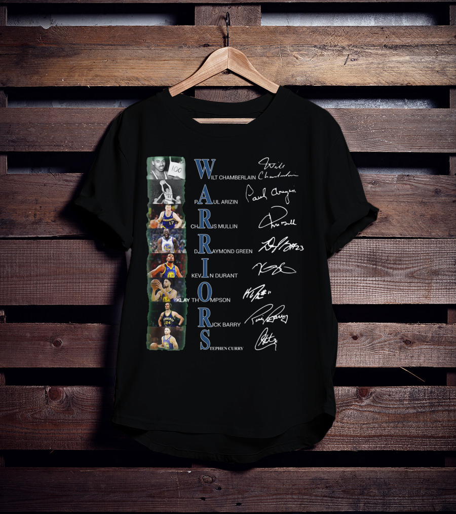 Warriors Wilt Chamberlain Paul Arizin Chris Mullin Draymond Green Kevin Durant Klay Thompson Rick Barry Stephen Curry T-Shirt