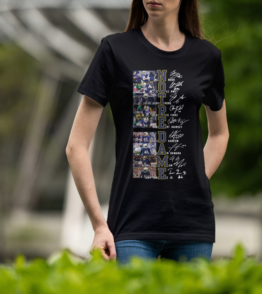 Notre Dame Fighting Irish Football Stars Signatures T-Shirt