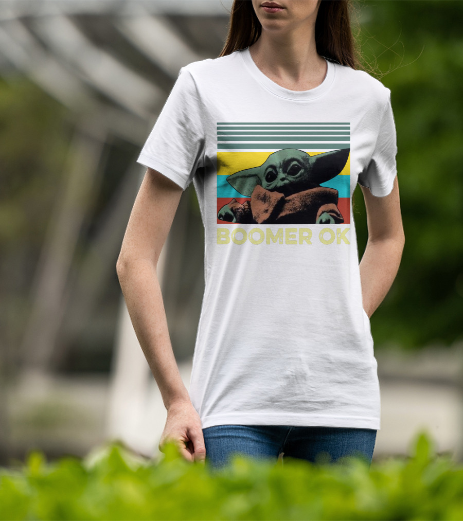 Boomer OK Retro Baby Yoda T-Shirt