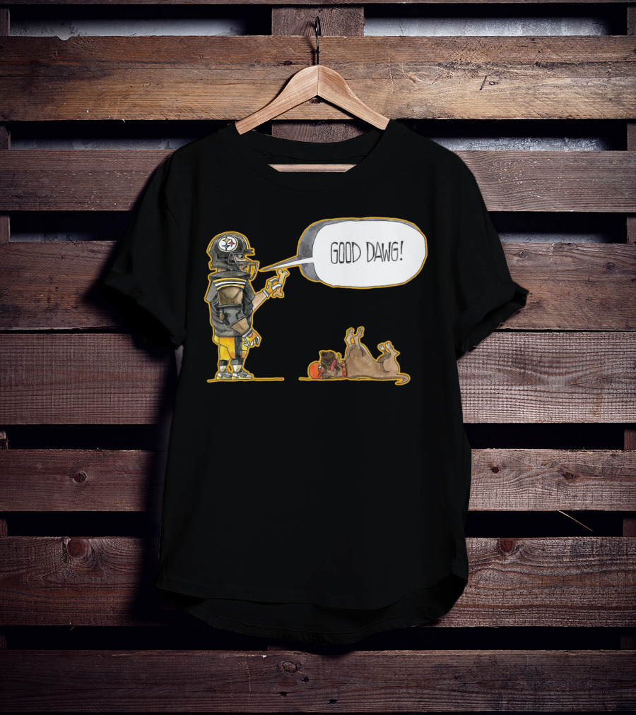 Pittsburgh Steelers Good Dawg Football Helmet Player T-Shirt
