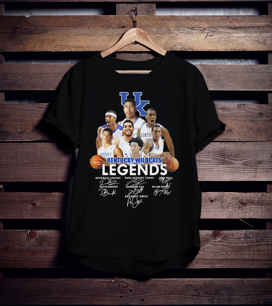 Kentucky Wildcats Legends Demarcus Cousins Karl Anthony Towns John Wall Devin Booker De'aaron Fox Rajon Rondo Anthony Davis T-Shirt