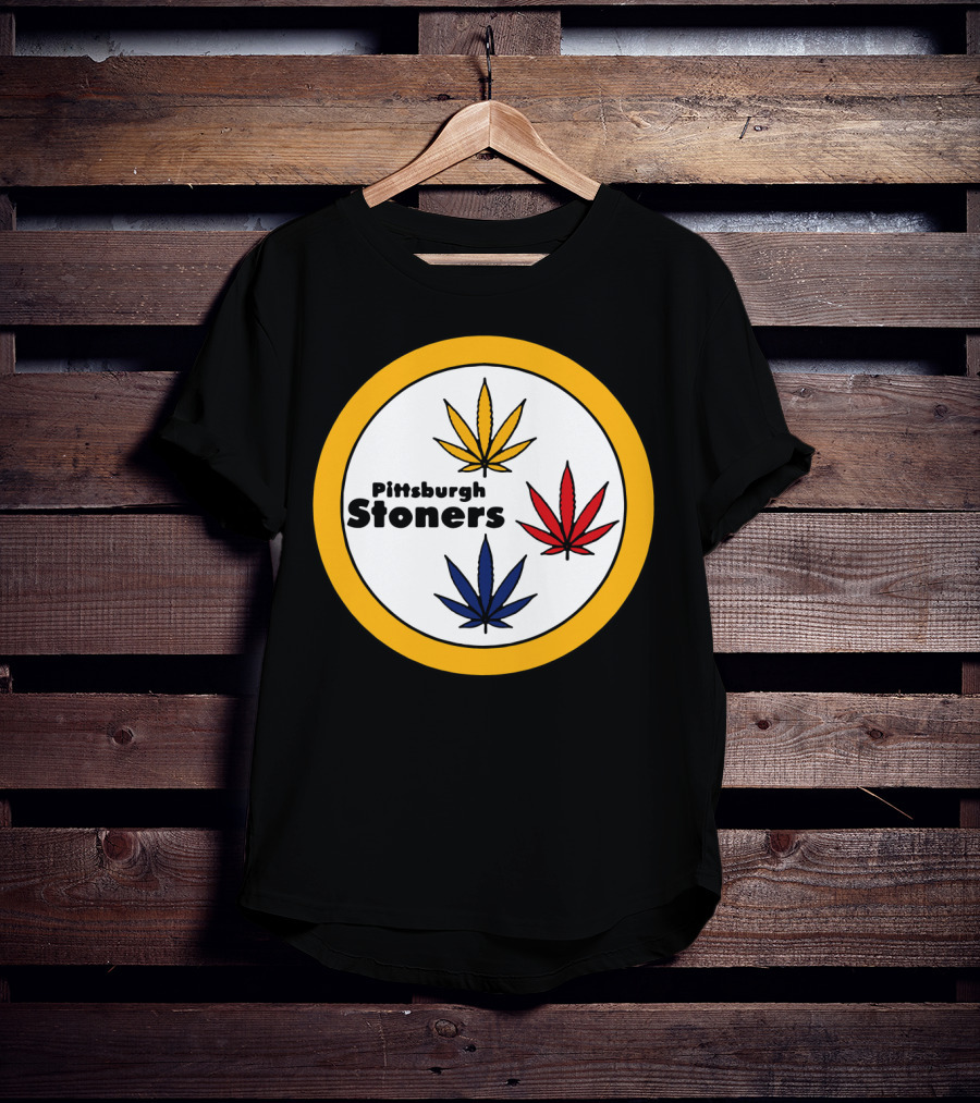 Pittsburgh Stoners Weed Leaves Steelers Colors T-Shirt