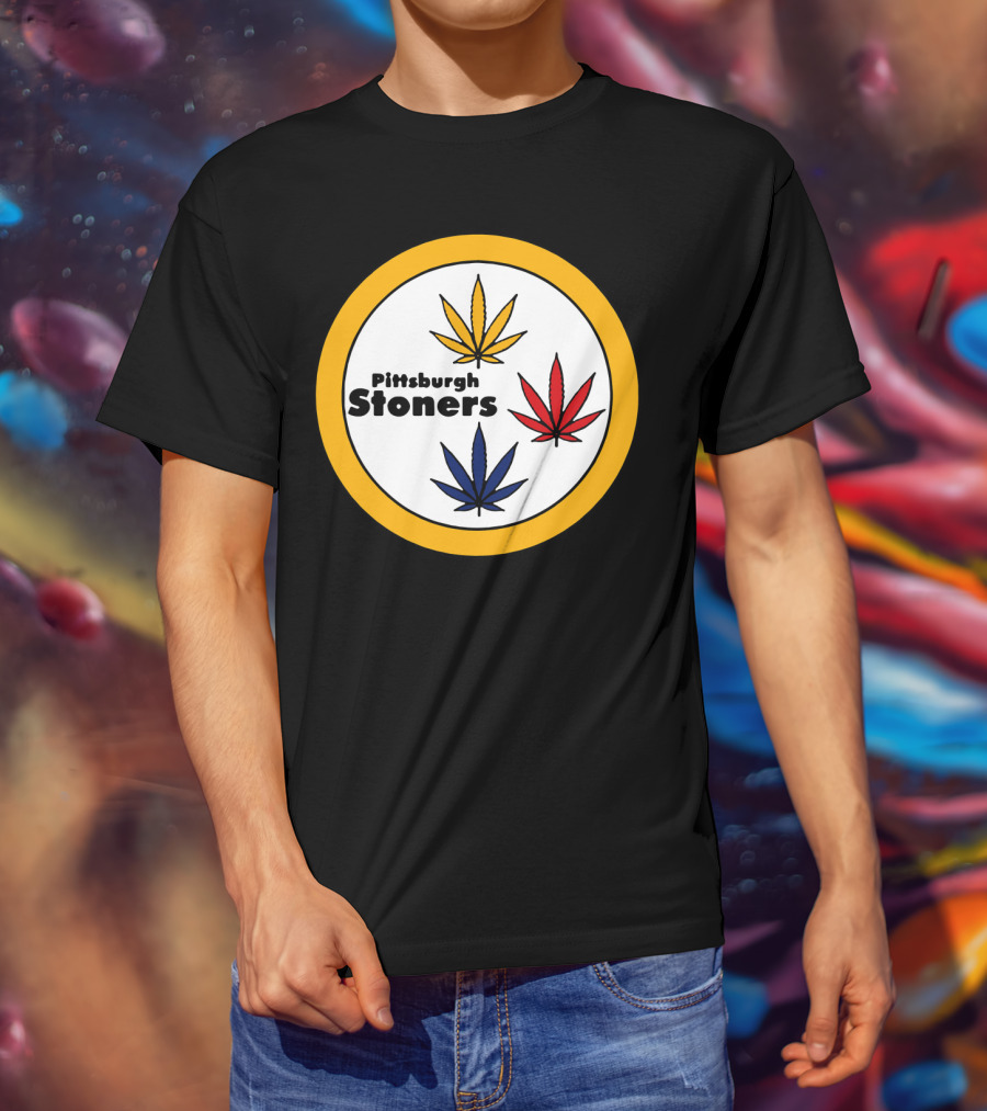 Pittsburgh Stoners Weed Leaves Steelers Colors T-Shirt
