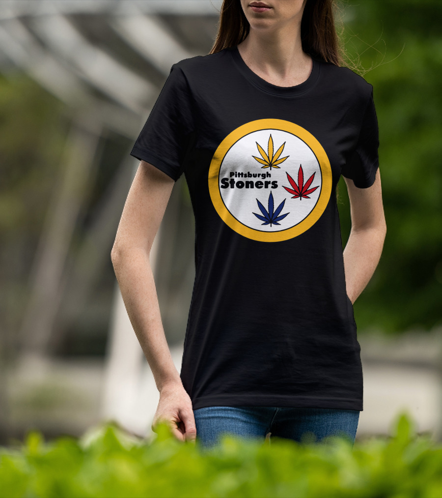 Pittsburgh Stoners Weed Leaves Steelers Colors T-Shirt