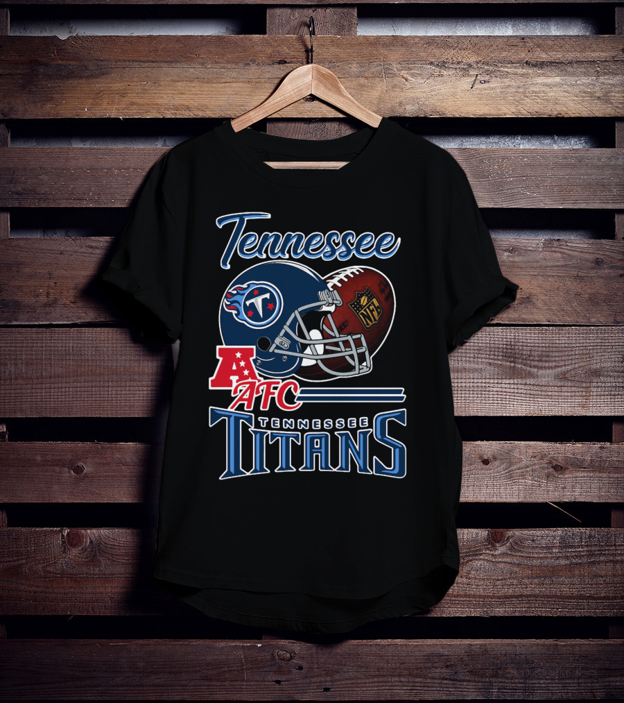 Tennessee Titans Afc Nfl Football Helmet T-Shirt