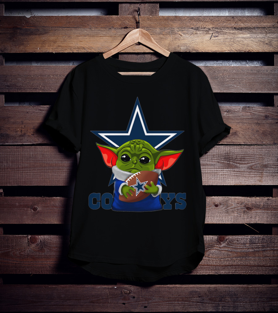 Cowboys Baby Yoda Star Wars Football Dallas T-Shirt