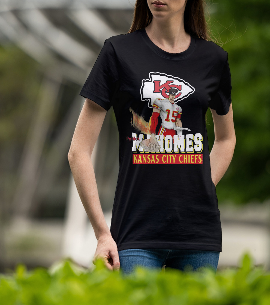 Patrick Mahomes Kc Kansas City Chiefs Football Flame T-Shirt