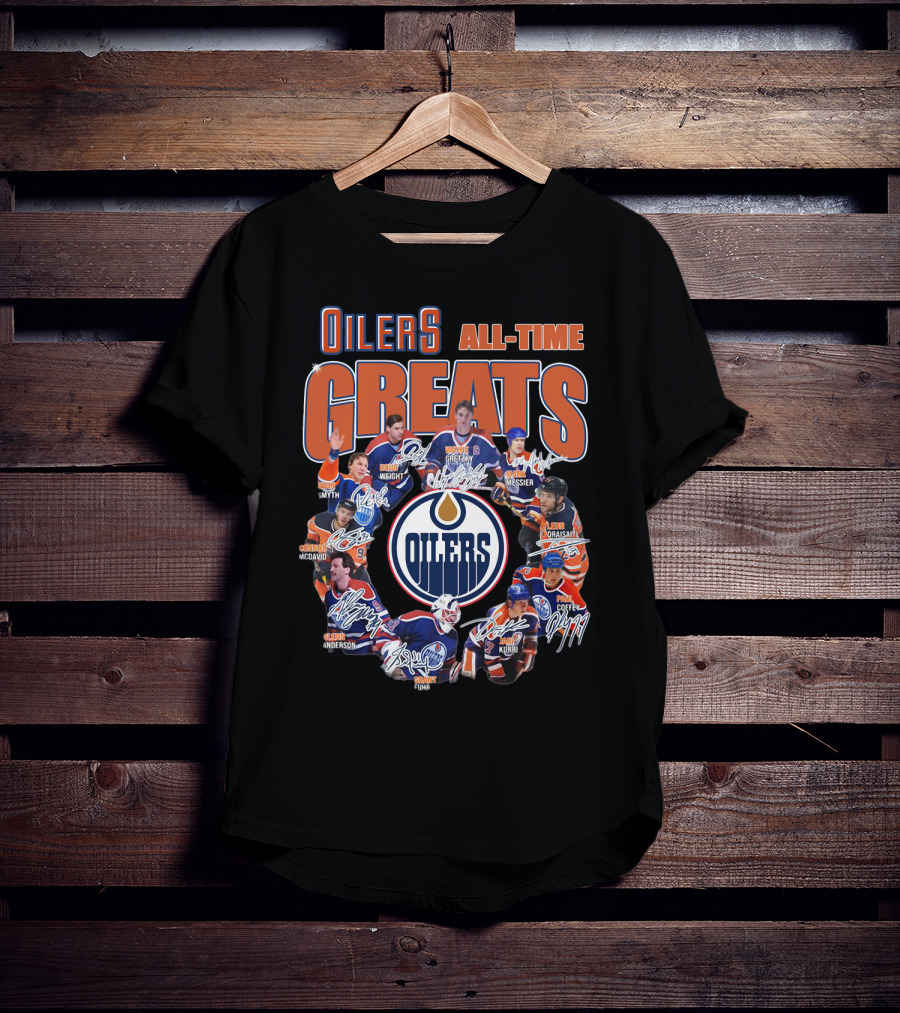 Oilers All Time Greats Wayne Gretzky Edmonton Legends Coffey Messier Kurri T-Shirt