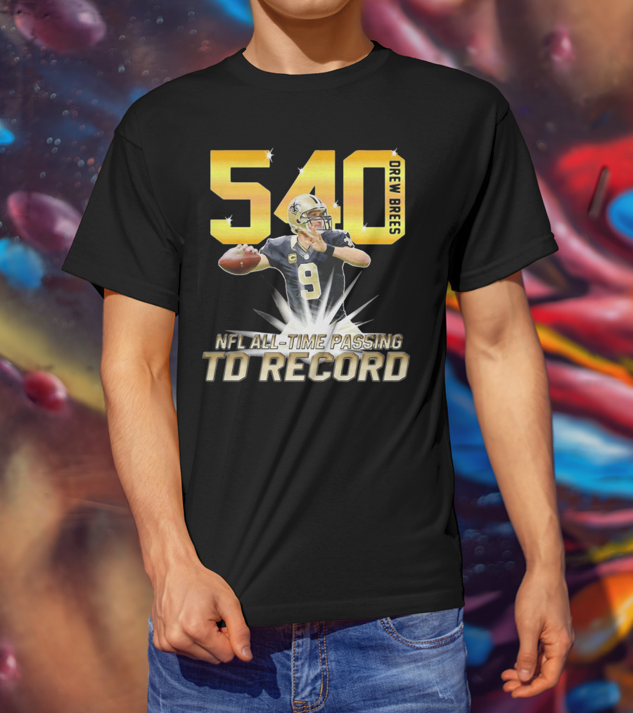 Drew Brees Nfl All-Time Passing Td Record T-Shirt
