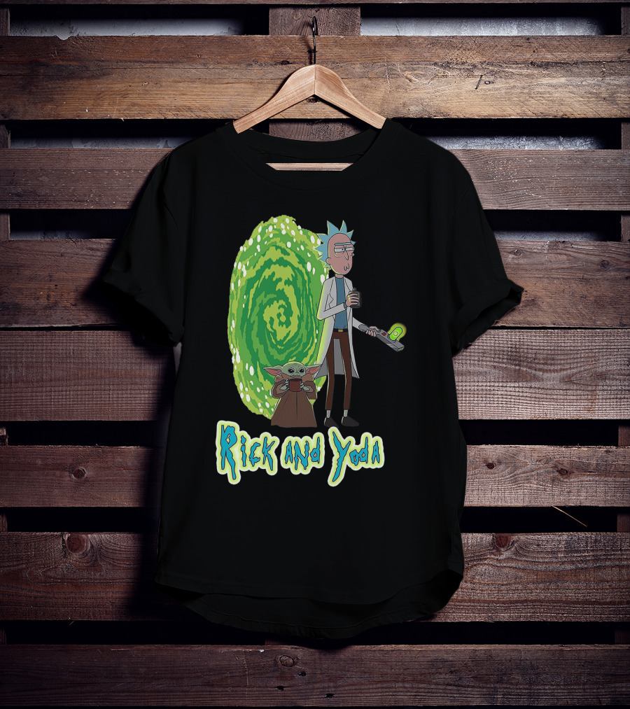 Rick And Yoda Portal Adventure T-Shirt