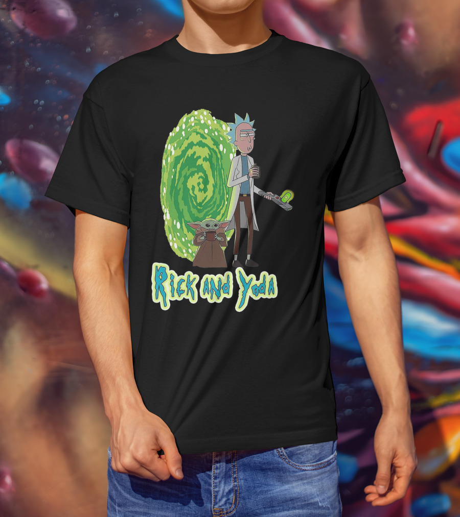 Rick And Yoda Portal Adventure T-Shirt