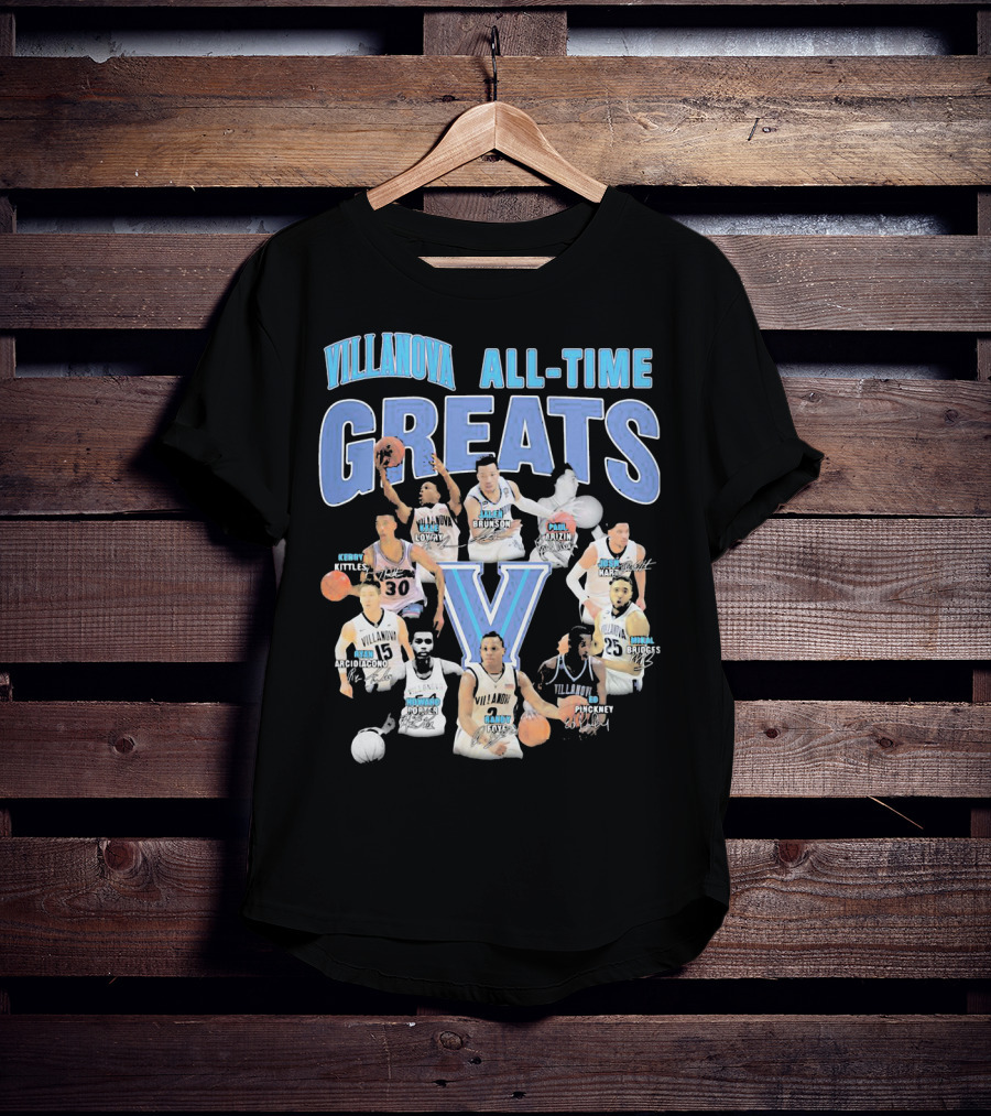 Villanova Wildcats All-Time Greats Basketball Legends T-Shirt