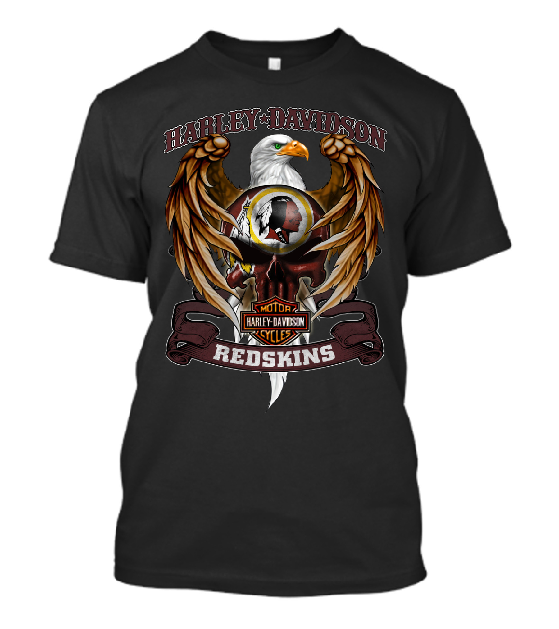 Harley Davidson Redskins Motorcycles Nfl Washington Redskins Eagle T-Shirt