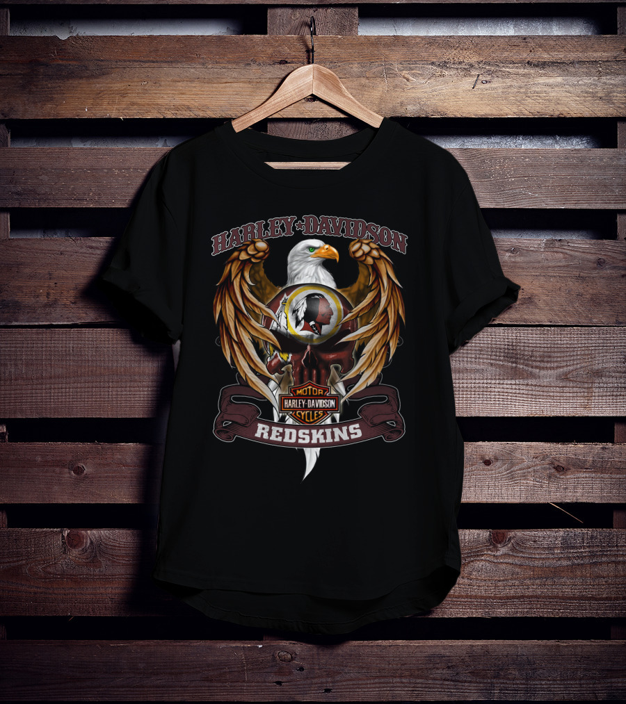 Harley Davidson Redskins Motorcycles Nfl Washington Redskins Eagle T-Shirt