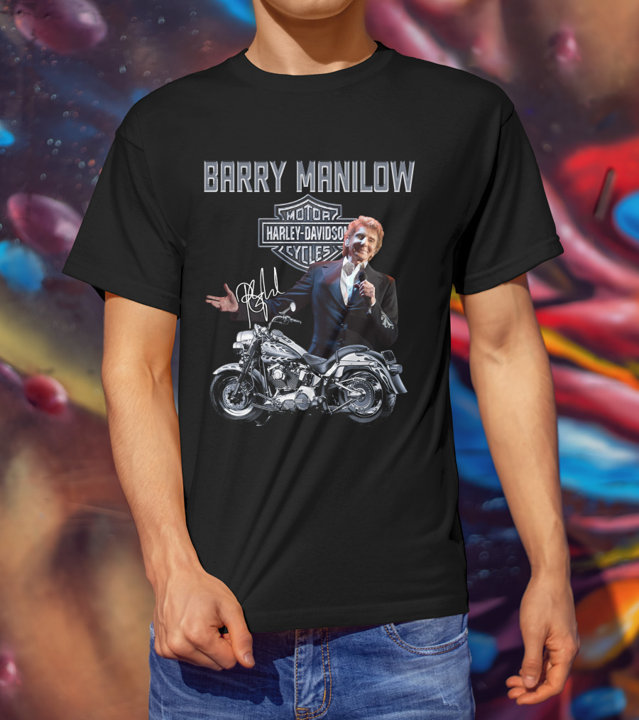 Barry Manilow Harley Davidson Motorcycles T-Shirt