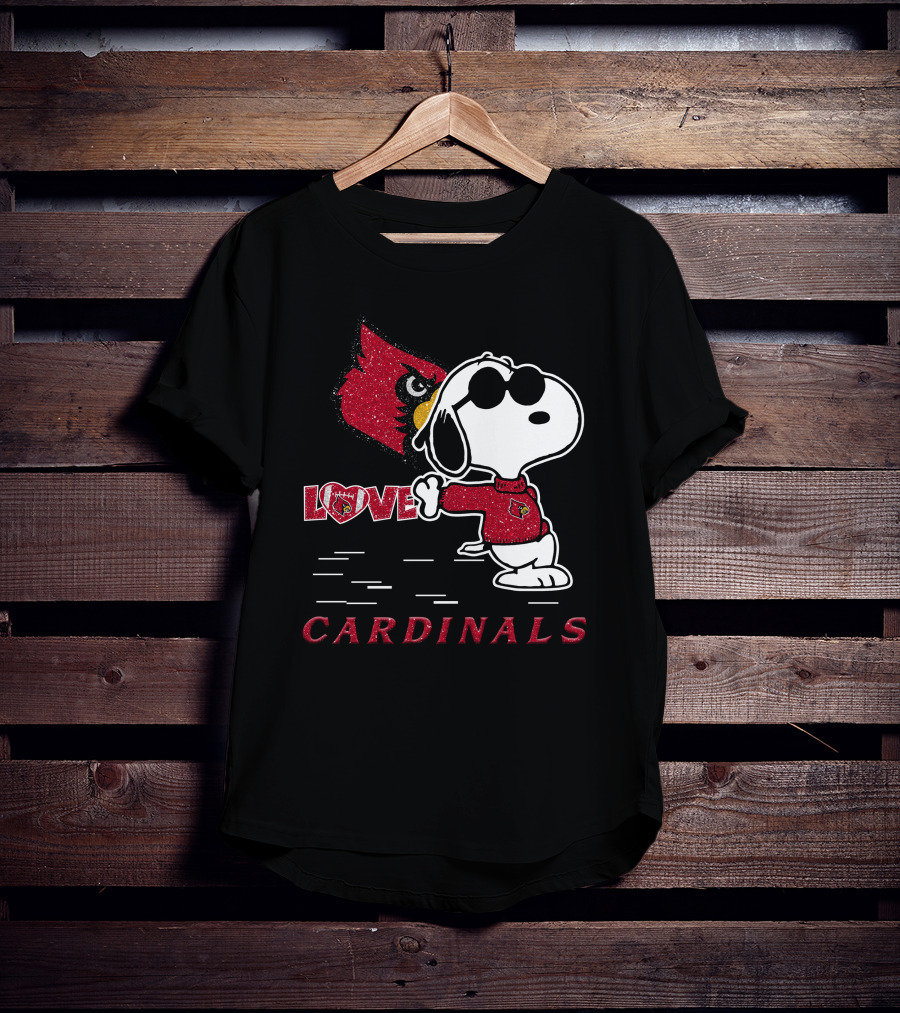 Snoopy Cardinals Love Louisville T-Shirt