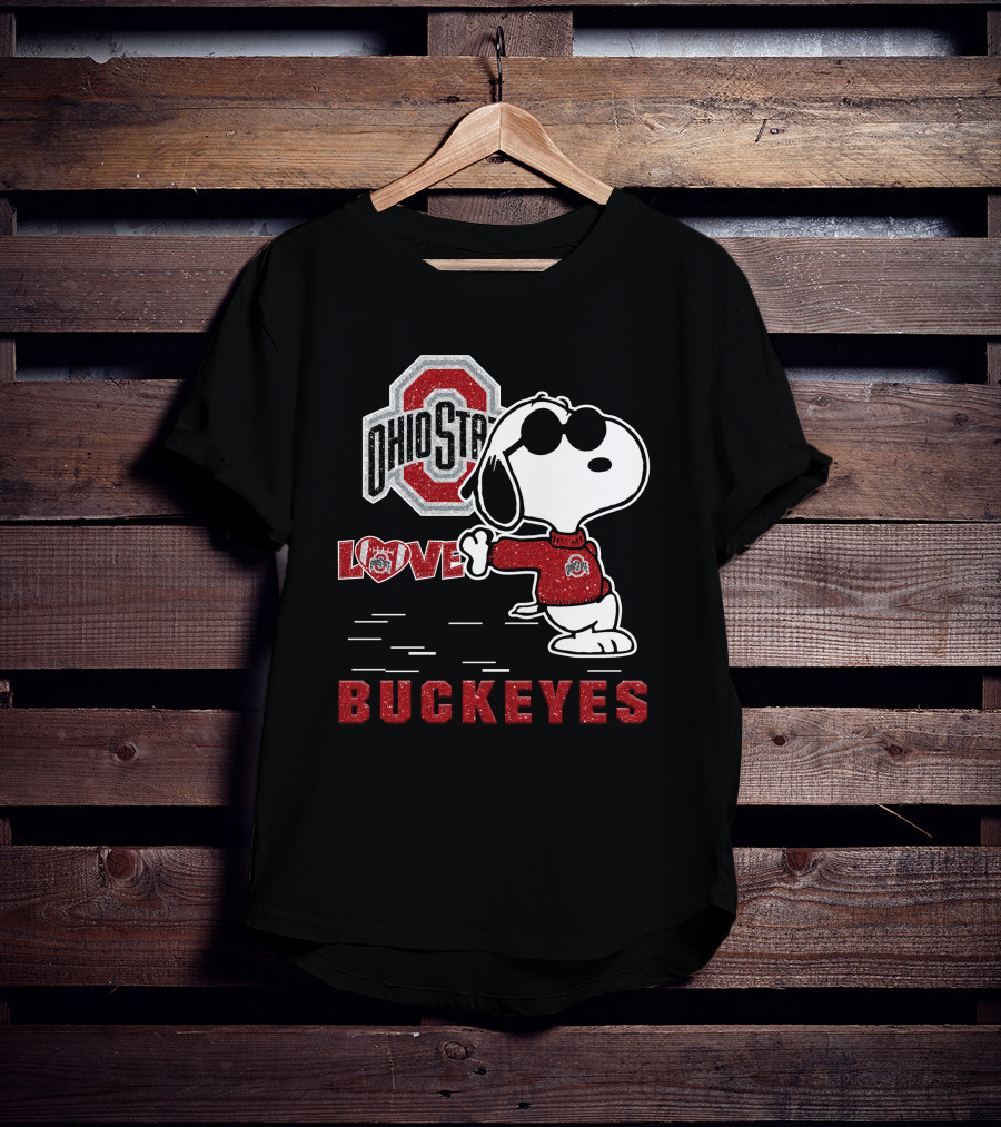 Ohio State Buckeyes Love Snoopy Sports T-Shirt