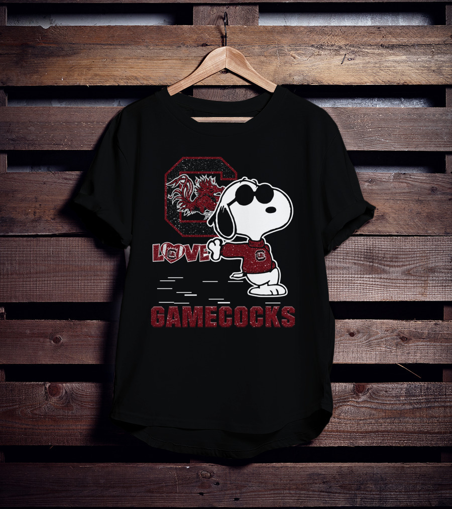 Snoopy Love Gamecocks South Carolina T-Shirt