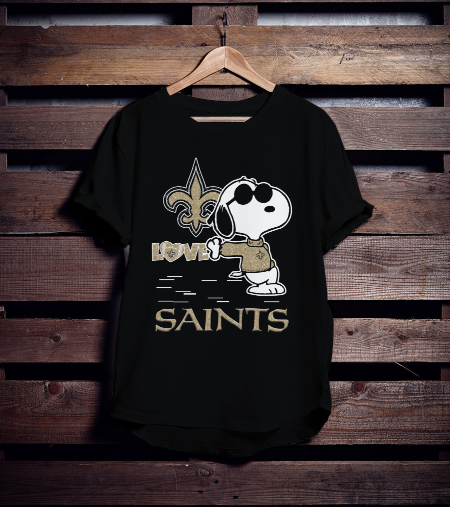 Snoopy Love New Orleans Saints Fleur-de-Lis T-Shirt