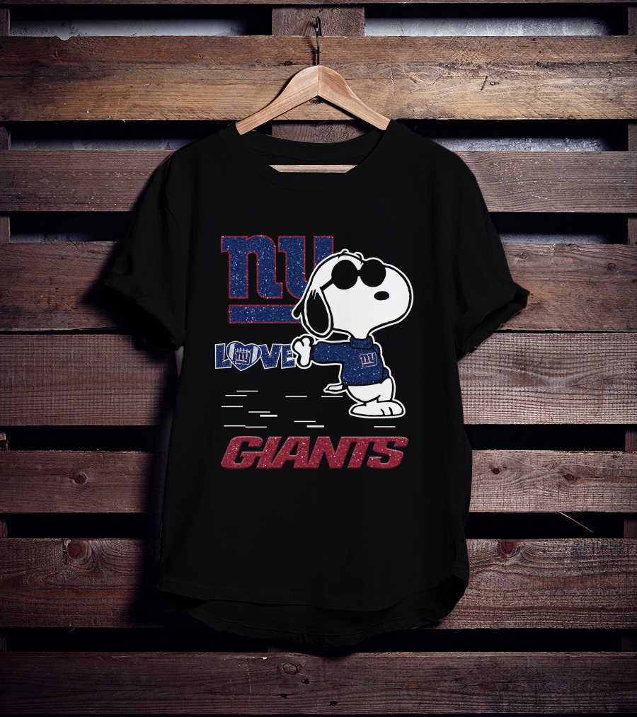 Snoopy NY Giants Love T-Shirt