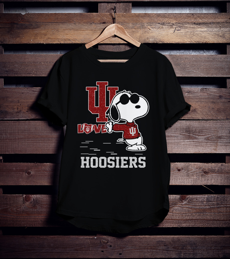 Snoopy IU Love Indiana Hoosiers T-Shirt