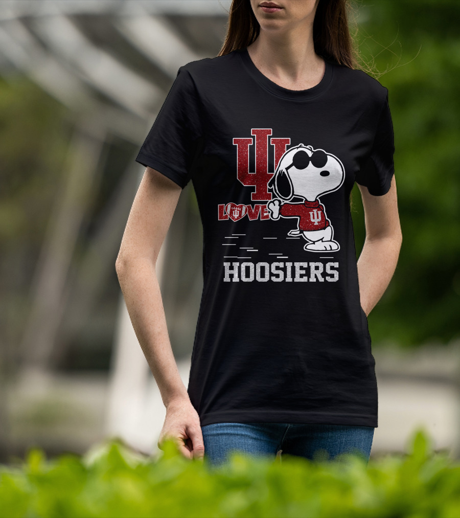 Snoopy IU Love Indiana Hoosiers T-Shirt