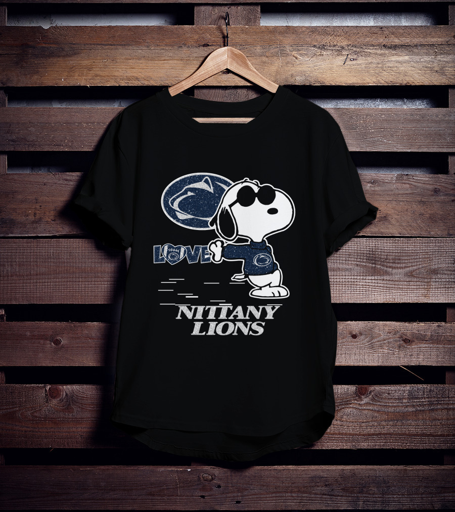Snoopy Love Nittany Lions Penn State Football Peanuts T-Shirt
