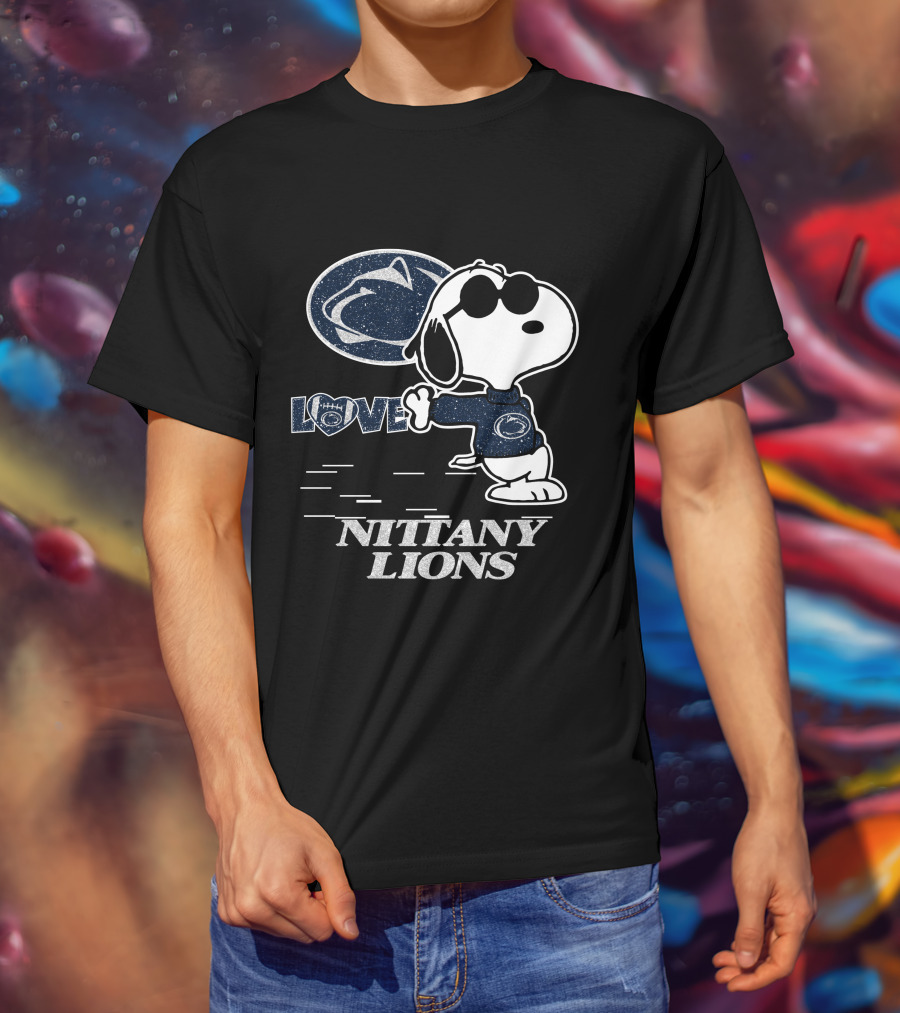 Snoopy Love Nittany Lions Penn State Football Peanuts T-Shirt