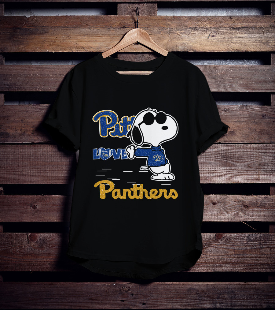 Pitt Love Snoopy Panthers T-Shirt