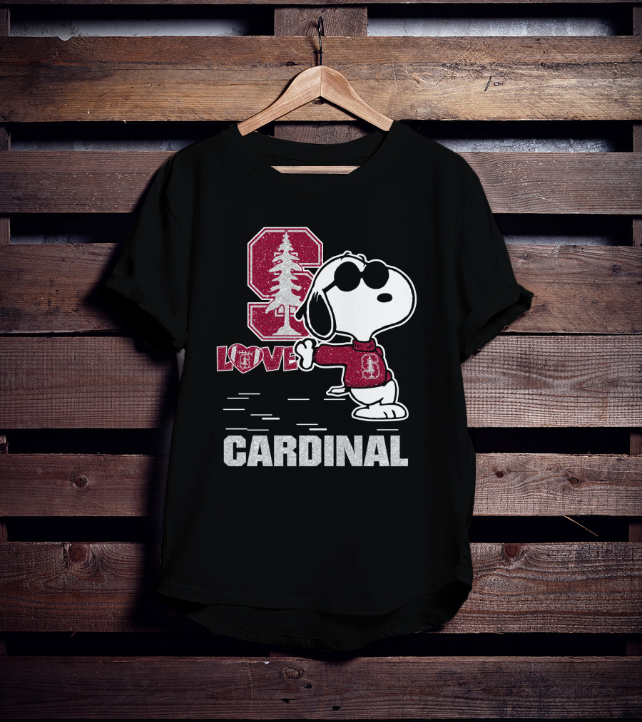 Snoopy Stanford Cardinal Love T-Shirt