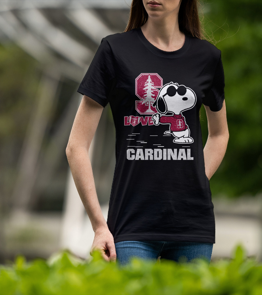 Snoopy Stanford Cardinal Love T-Shirt