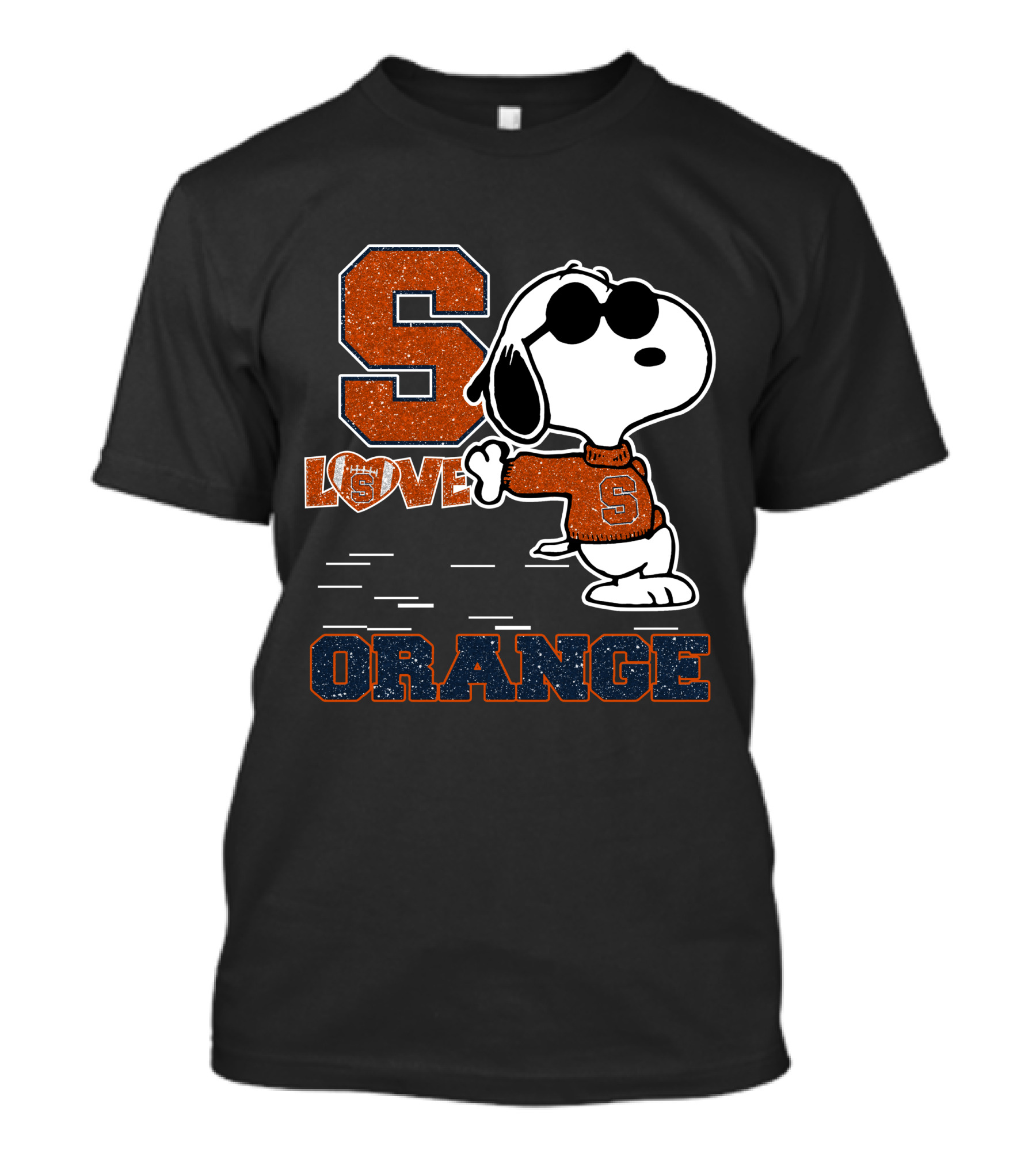 Snoopy Love Syracuse Orange Football T-Shirt