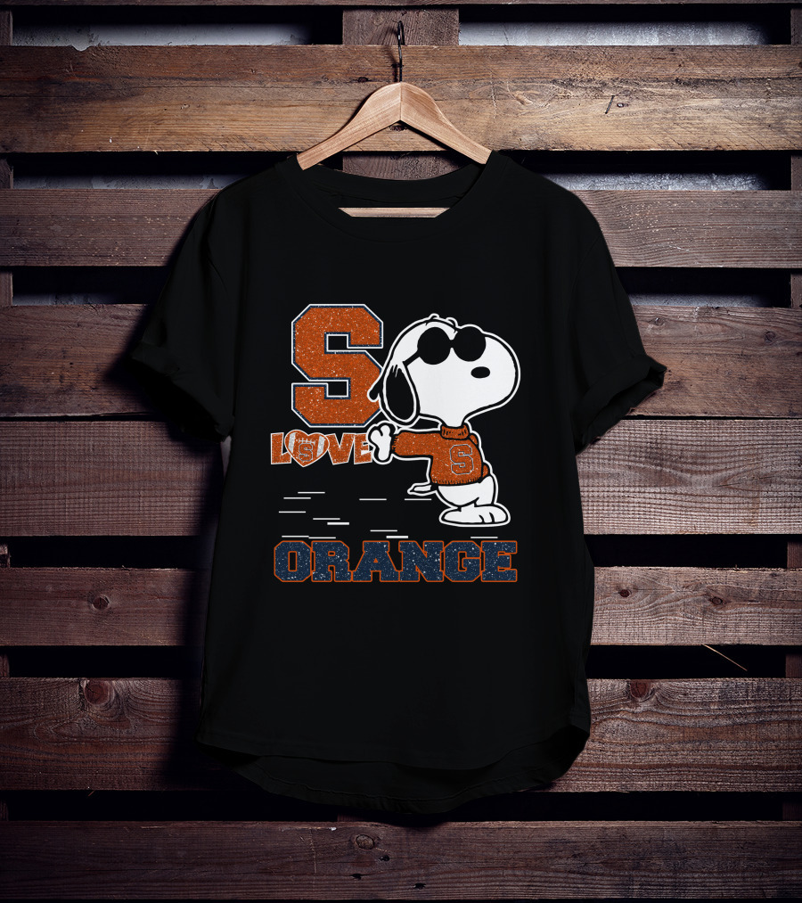 Snoopy Love Syracuse Orange Football T-Shirt