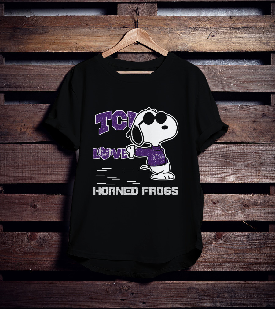 TCU Love Snoopy Horned Frogs T-Shirt